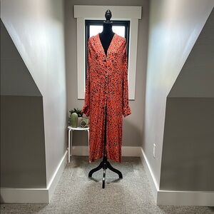 Free People Orange Lily Top